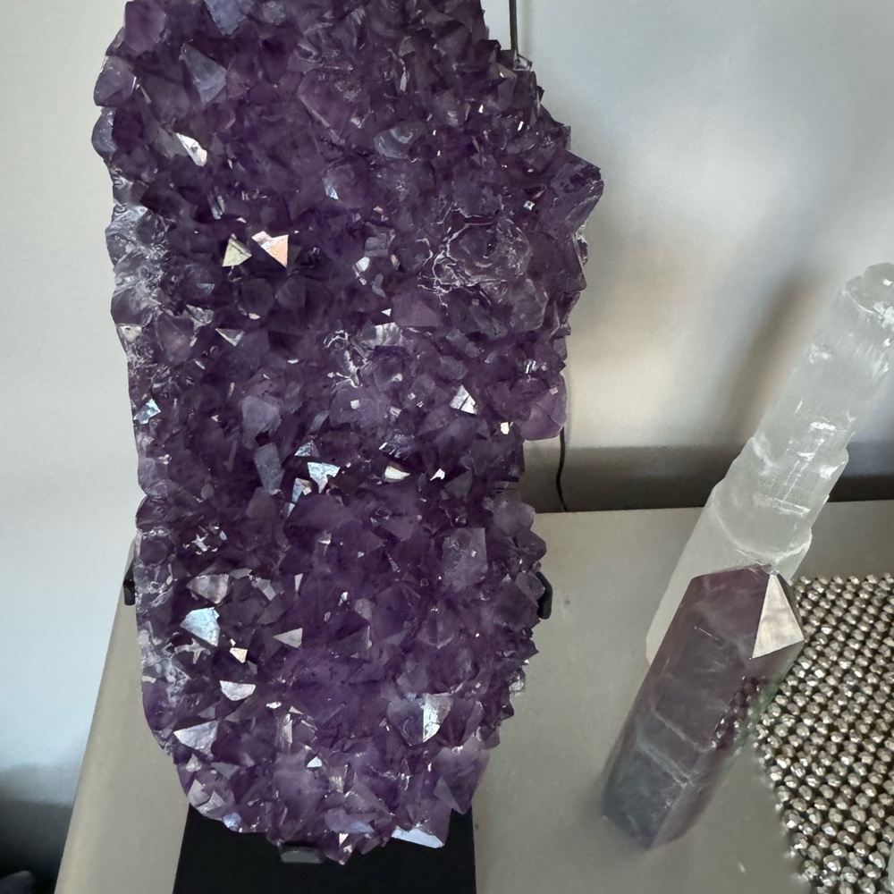 Amethyst Crystal Geode Home Accent